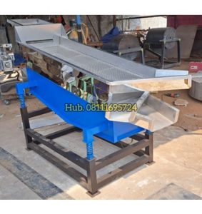 Mesin Pengayak Sortasi dengan 2 Mesh 3 Corong 4