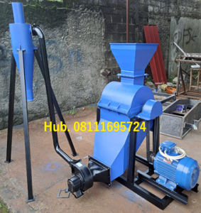 Mesin Hammer Mill Besi - Mesin Penepung Bahan Pakan Ikan Dengan Cyclone